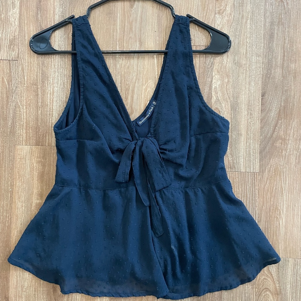 COPY - Abercrombie and Fitch Navy Tank Top w/ bow